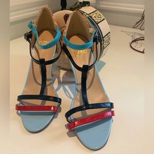 Christian Louboutin Authentic Vintage Strappy Heels, Never Worn, size 10
